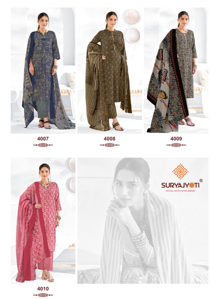 Suryajyoti Cosmic Vol 4 Printed Readymade SUits Catalog
